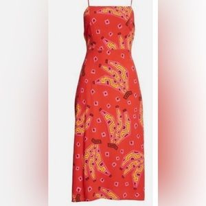 House of Harlow 1960 Spaghetti Strap Red Banana Print Dress - Size Small
